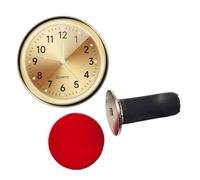 BildeeMait Horloge de tableau de bord de voiture avec écran lumineux, pour horloge numérique compacte de 40 mm, montage sur grille d'aération de véhicule, construction en métal plaqué