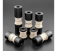 BildeeMait Kit de bagues d'amortisseur arrière pour vélo Fox pour Rockshox DU, alliage d'aluminium pour remplacement de 22 à 68 mm, convient aux amortisseurs de 12,7 à 14 mm de largeur, noir