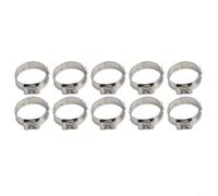 BildeeMait Lot de 10 colliers de serrage à oreille unique en acier inoxydable pour tuyaux PEX de 7 à 14 mm, bague d'étanchéité à 360° avec design cochléaire (19,8 mm)