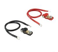 BildeeMait Lot de 2 câbles de batterie 12 V 50 cm 16 mm² 5AWG avec œillets M8 pour voiture, bateau, solaire