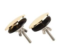 BildeeMait Lot de 2 couvercles de trou d'évier en acier inoxydable pour 12C49 mm de diamètre, couvercle en alliage de zinc avec joint en caoutchouc, or brossé/gris/bronze, outil d'installation