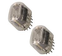 BildeeMait Lot de 2 kits d'horloge IN-12 Nixie Tubes, indicateur numérique néon rétro, construction en verre et métal, figurine de 18 x 12 mm, cathode froide