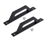 BildeeMait Lot de 2 poignées de porte en alliage d'aluminium pour portail coulissant robuste de garage, abri de jardin, 200 x 25 x 42 mm, noir