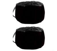 BildeeMait Lot de 2 sacs de rangement pour tuyau d'arrosage, 600D Oxford en maille respirante de 30 m, pour grand étui de transport portable avec barre d'appui pour camping-car, camping, rouge (noir)