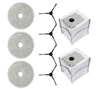 BildeeMait Lot de 3 chiffons de rechange, sacs à poussière et brosses latérales pour aspirateurs robot ECOVACS, DEEBOOT, MINI