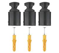 BildeeMait Lot de 3 supports de radiateur de rechange pour sèche-serviettes - Fixation murale - Noir - Réglable de 65 à 82 mm