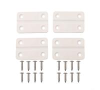 BildeeMait Lot de 4 charnières de rechange pour refroidisseur igloo, kit de réparation de couvercle en plastique blanc avec vis, pièces de 57 x 39 x 40 mm