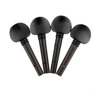 BildeeMait Lot de 4 chevilles d'accordage en bois noir compatibles avec violons acoustiques de taille 4/4, 3/4, 1/2, 1/4, 1/8 (4/4)