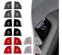 BildeeMait Lot de 4 garnitures décoratives en fibre de carbone pour Tesla Model 3 Y 2024 2025 Accessoires d'intérieur de voiture