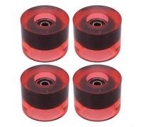 BildeeMait Lot de 4 roues de skateboard longboard 78A PU 60 x 45 mm avec roulements ABEC-9 et entretoises, installation facile (rouge B)