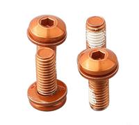 BildeeMait Lot de 4 vis M5 x 12 mm pour porte-bidon de vélo en alliage d'acier pour vélo de route, montagne, matériel de montage pour porte-bouteille d'eau, couleurs assorties (orange)