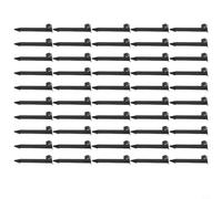 BildeeMait Lot de 50 piquets de support de tuyau d'arrosage en polyéthylène noir pour tuyaux d'irrigation goutte à goutte de 3,5 cm, tiges de terre sécurisées pour arrosage de jardin (20 mm)