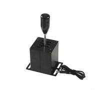 BildeeMait Metal PC USB Gear Shifter frein à main pour Logitech G29 G27 G25 G920 et pour Thrustmaster T300RS pour GT Racing Sim, pour compact noir 13 x 9 x 11 cm avec kit d'installation (6 vitesses)