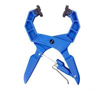 BildeeMait Pince à ressort à cliquet de 175 mm, pour le travail du bois - Clip de fixation robuste en nylon - Mâchoire de 0 à 50 mm, bricolage et usage domestique, vert bleu (bleu)