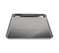 BildeeMait Plaque de cuisson en acier inoxydable pour la cuisson à la maison, prête au four, outil de fabrication de biscuits robuste avec répartition équilibrée du poids (40 x 40 x 2,5 cm)