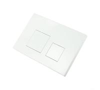 BildeeMait Plaques de chasse d'eau doubles pour GEBERIT Sigma01 Sigma10 Sigma20 Sigma21 Sigma30 Sigma50 Sigma60 UP300 Cadre de WC Chrome Pièce de rechange Blanc
