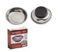 BildeeMait Plateau rond magnétique en acier inoxydable de 7,6 cm, 10,2 cm, 15,2 cm avec base en PVC, organisation d'outils de garage