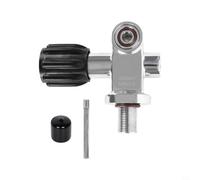 BildeeMait Plongée sous-marine pour valve de réservoir Construction en laiton avec filetage M18 x 1,5 pour joug et régulateurs DIN Cylindres 0,5 C4L Pression 250 bar Léger Portable Argent