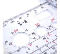 BildeeMait Règle transparente pour traceur d'aviation de 20,3 x 17,8 cm, calcul précis de la distance et de la direction, pilotes légers et formation au vol
