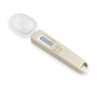 BildeeMait S014 Cuillère à mesurer électronique 500 g/0,1 g avec écran LCD Outil de cuisson pour grammes, onces, carats Blanc et vert