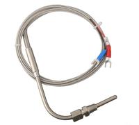 BildeeMait Sonde d'échappement NPT EGT thermocouple de type K 1/8" 1200 °C - En acier inoxydable - Câble de 2 m pour tests industriels