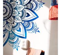 BildeeMait Sticker mural en vinyle motif fleur de lotus pour salon, chambre à coucher, canapé, fond TV, mandala datura zen, 30 x 90 cm