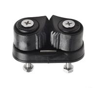 BildeeMait Taquet à came en nylon à 2 rangées avec entrée à cornes pour kayak bateau pour équipement marin, pince de serrage à roulement sécurisée, matériel léger 48 mm ou 64 mm (taille S)