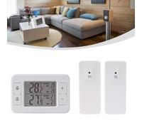 BildeeMait Thermomètre Electronique Sans Fil Intérieur Extérieur avec 2 Capteurs, -40 à 60, Réfrigérateur, Cave à Vin