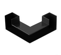BildeeMait Tunnel d'observation des poissons - Décoration d'aquarium - Cachette naturelle pour crevettes Betta - Abri d'angle en plastique - Noir et blanc