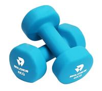 BILDER - Paire de haltères de gymnastique de 4 kg, de forme hexagonale et de surface antidérapante, avec revêtement en néoprène pour entraînement à faible intensité et exercices de tonification