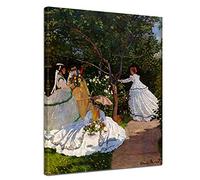 Bilderdepot24 Art Print - Vieux maîtres - Claude Monet - Les Femmes dans Le Jardin - 50x60 cm - Images sur Toile - Toile déco imprimée - Tableau Toile - Photo sur Toile