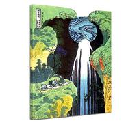 Bilderdepot24 Art Print - Vieux maîtres - Katsushika Hokusai - La Cascade d'Amida sur la Route de Kiso - 40x50 cm - Images sur Toile - Toile déco imprimée - Tableau Toile - Photo sur Toile