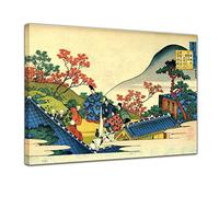 Bilderdepot24 Art Print - Vieux maîtres - Katsushika Hokusai - Le poème de Teishin Kô - 60x50 cm - Images sur Toile - Toile déco imprimée - Tableau Toile - Photo sur Toile