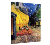 Bilderdepot24 Art Print - Vieux maîtres - Vincent Van Gogh - Terrasse du café Le Soir - 40x50 cm - Images sur Toile - Toile déco imprimée - Tableau Toile - Photo sur Toile