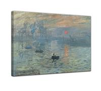 Bilderdepot24 Image de Toile - Vieux Maîtres - Claude Monet - Impression - Lever du Soleil - 60x50 cm - Images sur Toile - Toile déco imprimée - Tableau Toile - Photo sur Toile