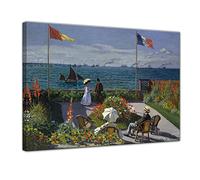 Bilderdepot24 Image de Toile - Vieux Maîtres - Claude Monet - La terrasse de l'adresse Sainte - 40x30 cm - Images sur Toile - Toile déco imprimée - Tableau Toile - Photo sur Toile