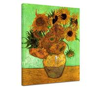 Bilderdepot24 Image de Toile - Vieux Maîtres - Vincent Van Gogh - Douze tournesols - 40x50 cm - Images sur Toile - Toile déco imprimée - Tableau Toile - Photo sur Toile