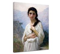Bilderdepot24 Image de toile - Vieux Maîtres - William-Adolphe Bouguereau - méditation - 60x80 cm - Images sur toile - toile déco imprimée - tableau toile - photo sur toile