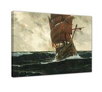 Bilderdepot24 Image sur toile | Michael Zeno Diemer Santa Maria en 70 x 50 cm comme décoration murale | Décoration murale d'appartement ancien | 181281-70 x 50 cm