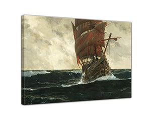 Bilderdepot24 Image sur toile | Michael Zeno Diemer Santa Maria en 70 x 50 cm comme décoration murale | Décoration murale d'appartement ancien | 181281-70 x 50 cm