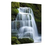 Bilderdepot24 Impression d'art - Cascade - Image sur Toile 40 x 50 cm - Images comme Une Impression de Toile - Marais - Petite Cascade