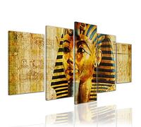 Bilderdepot24 Impression d'art - Pharaon - Égypte - 100x50 cm 5 pièces - Images comme Une Impression de Toile - Villes et Cultures - Égypte Antique - Masque de Pharaon