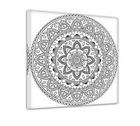Bilderdepot24 Offre de Lancement Mandala IV - Coloration sur Toile, montée sur châssis - Quadrat-Format - 80x80 cm - Tableau sur Toile, Image sur Toile, Vente directe Fabricant!