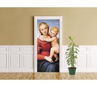 Bilderdepot24 Sticker de Porte Raphaël - Vieux Maîtres - Vierge à l'enfant - Art - Reproduction - Artiste - Oeuvre - Film de Porte - Photo pour Porte - Architecture - Haute Renaissance