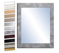 Bilderdepot24 SUA-6071 V-II Miroir mural en bois avec verre véritable - Béton - env. 60 x 50 cm