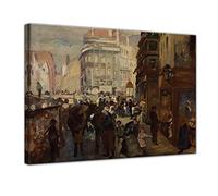 Bilderdepot24 Tableau sur toile - Adolph de Menzel Paris - Jour de la semaine - 50 x 40 cm - Décoration murale pour appartement vieux maître - 181155 - 50 x 40 cm