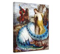 Bilderdepot24 Tableau sur toile - Arnold Böcklin Ruggiero et Angelica en 30 x 40 cm - Décoration murale pour l'appartement vieux maîtres - 181194-30 x 40 cm