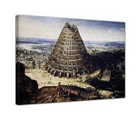 Bilderdepot24 Tableau sur toile - La tour à babel en 40 x 30 cm - Décoration murale pour la maison - Célébrations et histoires du temps - 181139 - 40 x 30 cm