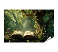 bilderfelix Poster Aventures du vieil arbre et murmures anciens Découvrez le livre Mural Library Buchhan - Poster 130x90 cm