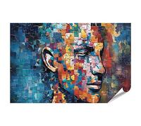 bilderfelix Poster Puzzle abstrait de la tête humaine Psychologie du cerveau - Poster 130x90 cm